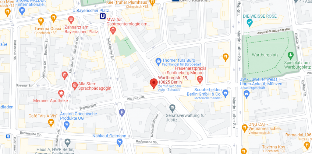 Anfahrt Vasektomie Zentrum Berlin-Schöneberg